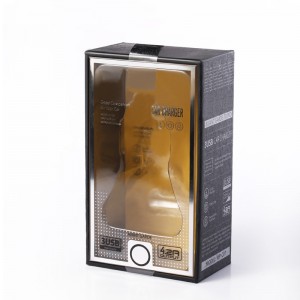 ペットウィンドウ車の充電器USBケーブルボックスの高級ブラックUSB包装箱