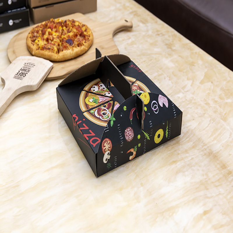 カスタム様々なサイズの携帯用印刷ピザ包装箱の再利用可能な段ボールの配達ピザ箱